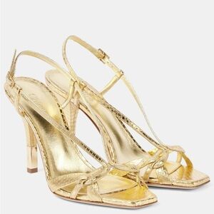 Chloe Gold Strappy Heels
